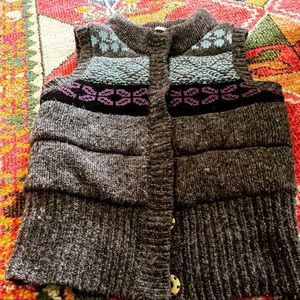 FREE PEOPLE wool snap vest Size Medium.